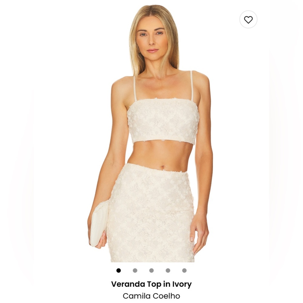 Veranda top Camila Coelho in ivory from revolve. Size large
